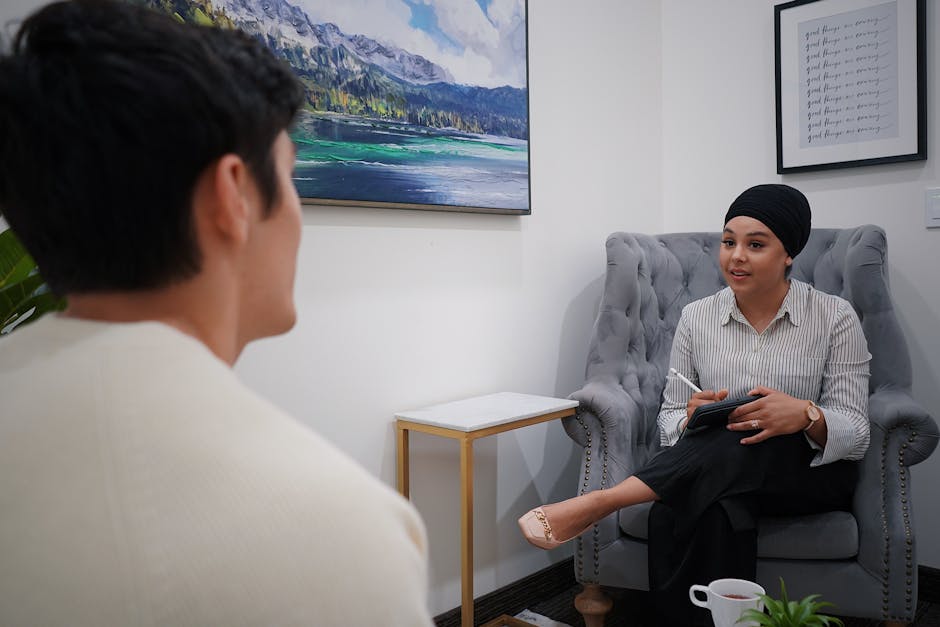 Two people in a private one-on-one conversation