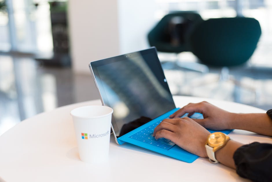 A Microsoft Office workspace with notes on a laptop